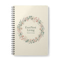 EverNest Living A5 Spiral Notebook — Floral Wreath Softcover Journal