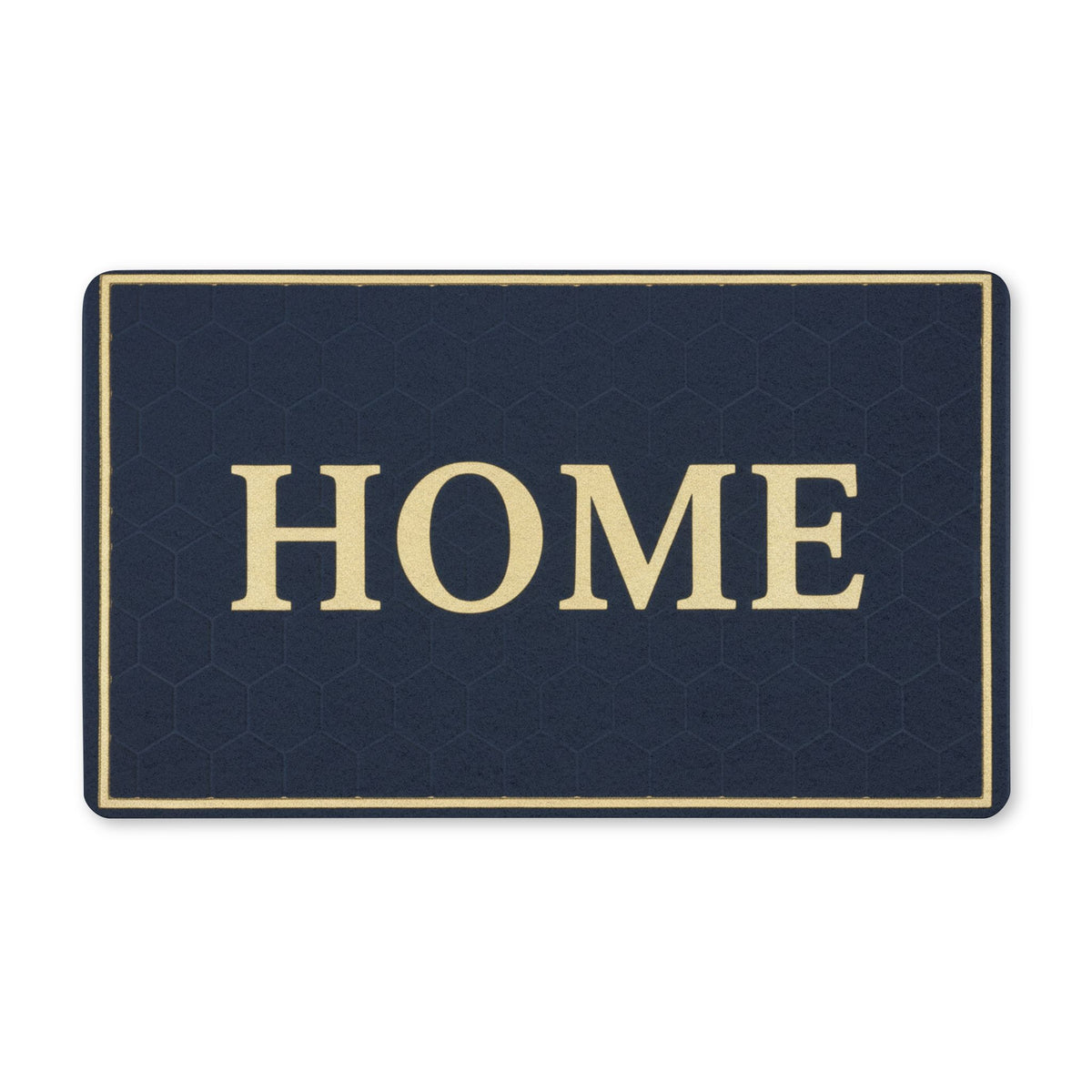 HOME Polyester Doormat — Classic Navy Welcome Mat for Entryway