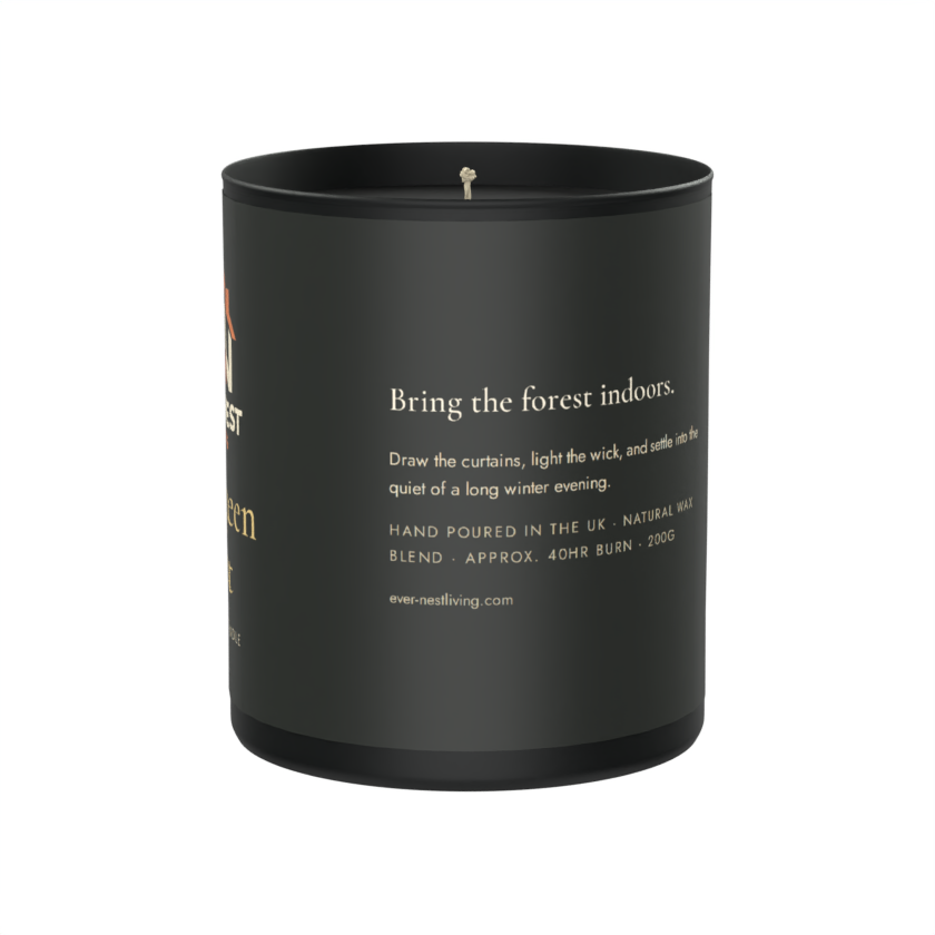 Evergreen Nest Scented Candle – Precious Woods, Amber & Oud | 200g