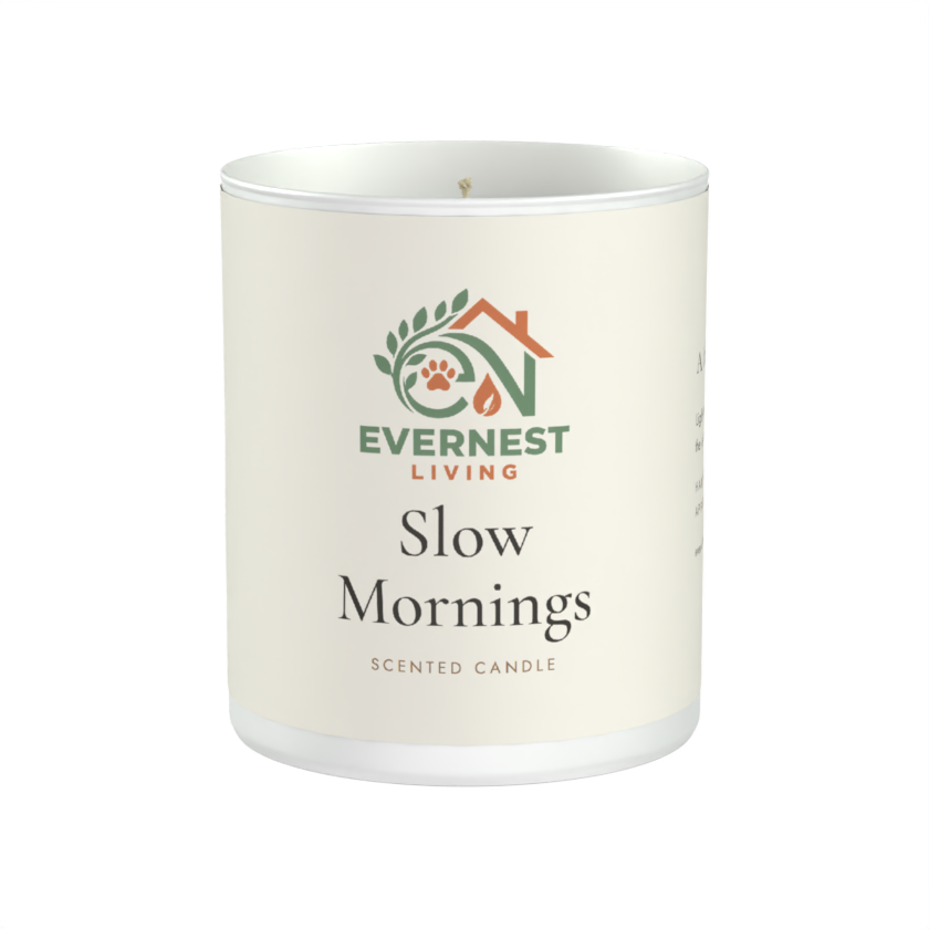 Slow Mornings Scented Candle – Sea Salt, Rose & Driftwood | 200g