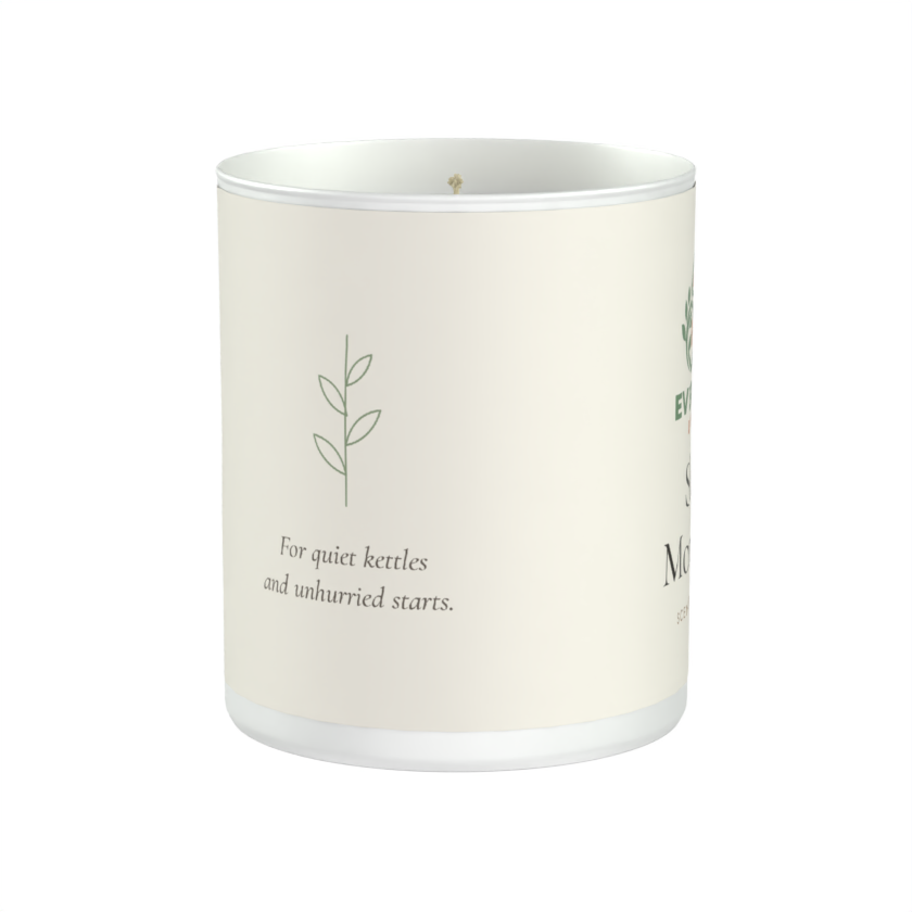 Slow Mornings Scented Candle – Sea Salt, Rose & Driftwood | 200g