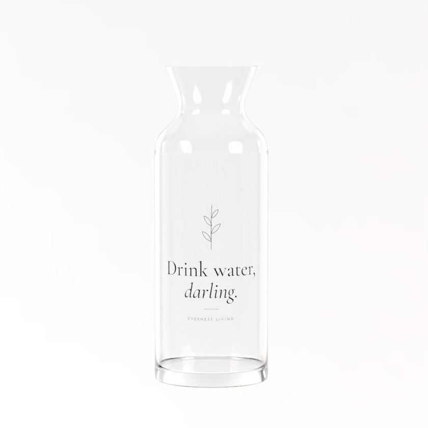 Drink Water, Darling – Glass Bedside Carafe | EverNest Living