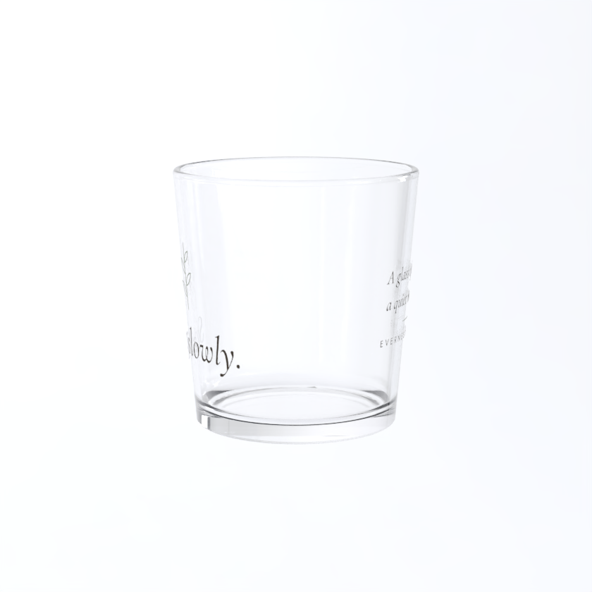 Sip Slowly – Printed Glass Bistro Tumbler | EverNest Living