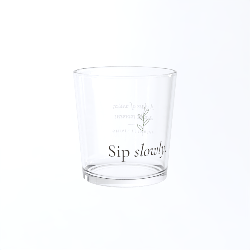 Sip Slowly – Printed Glass Bistro Tumbler | EverNest Living
