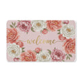 Floral Welcome Doormat — Pink Rose Polyester Door Mat