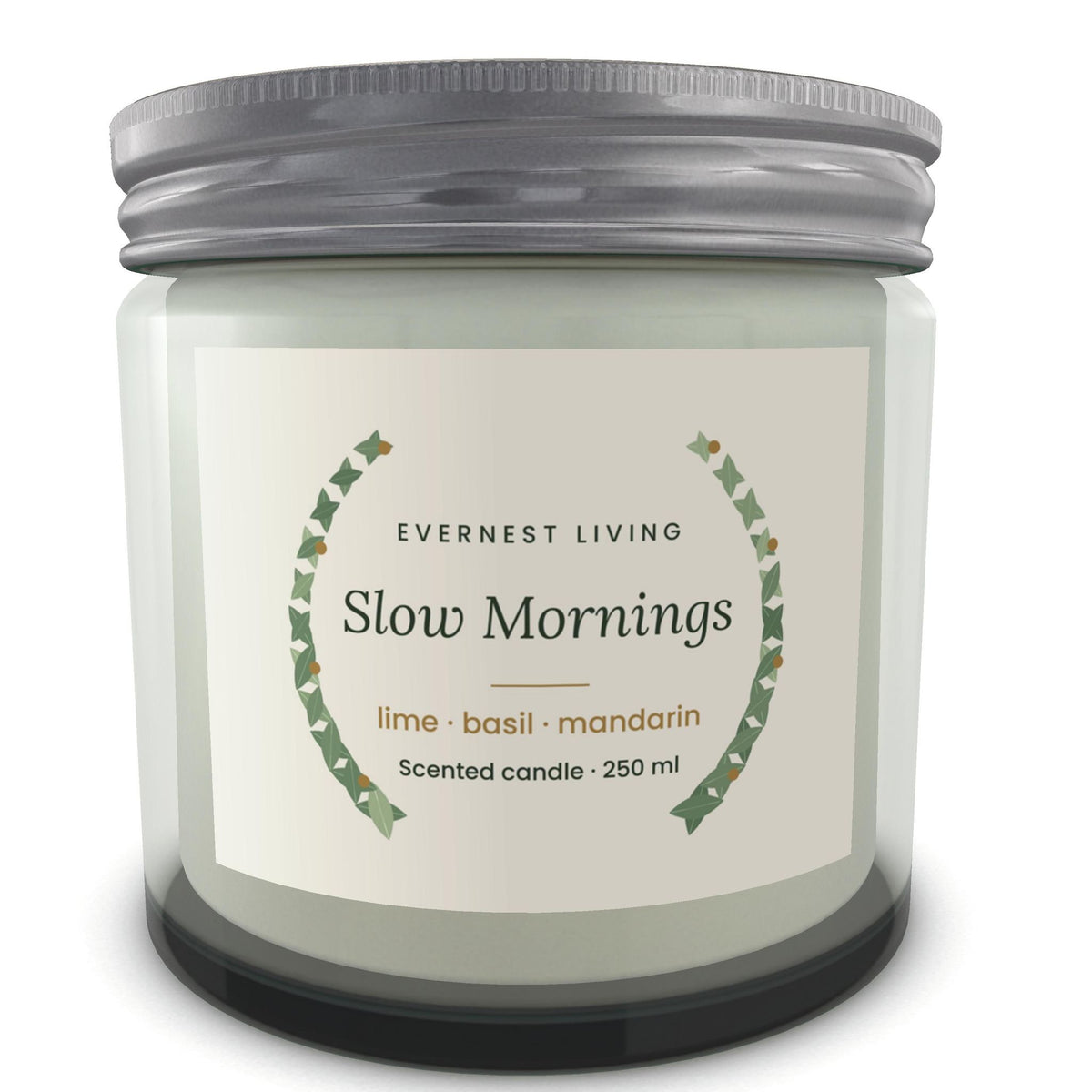 Slow Mornings Scented Candle – Lime, Basil & Mandarin, 250 ml
