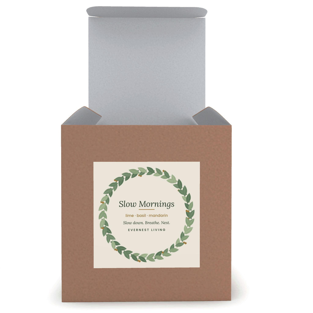 Slow Mornings Candle Gift Box – Lime, Basil & Mandarin