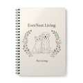 EverNest Living Pet Notebook — A5 Wirobound Journal with Dog & Cat Floral Design