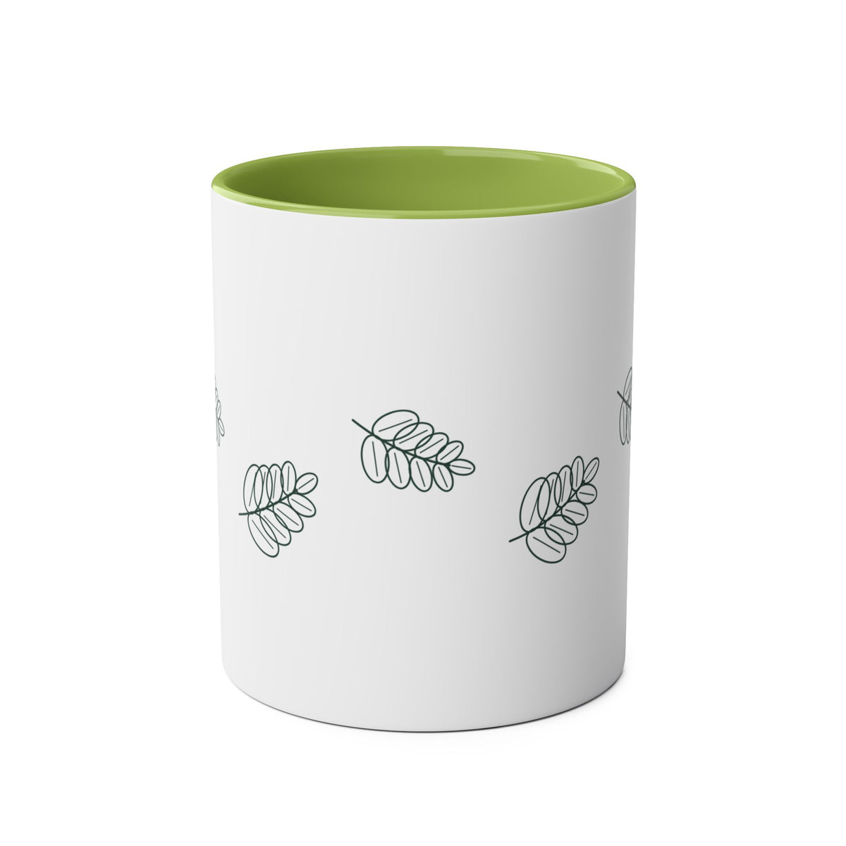 Breathe & Bloom — Botanical Sprig 11oz Two-Tone Mug
