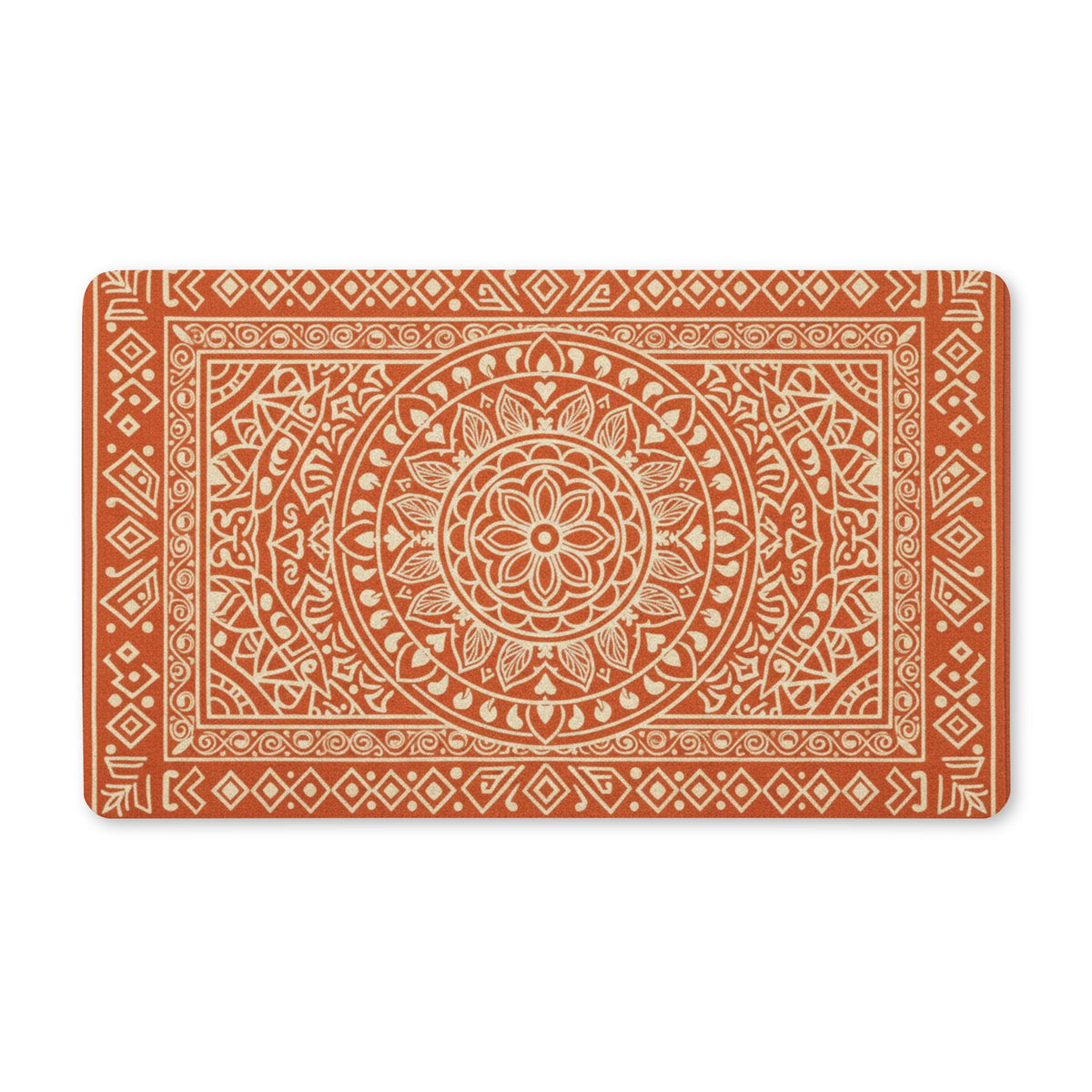 Bohemian Terracotta Mandala Polyester Doormat